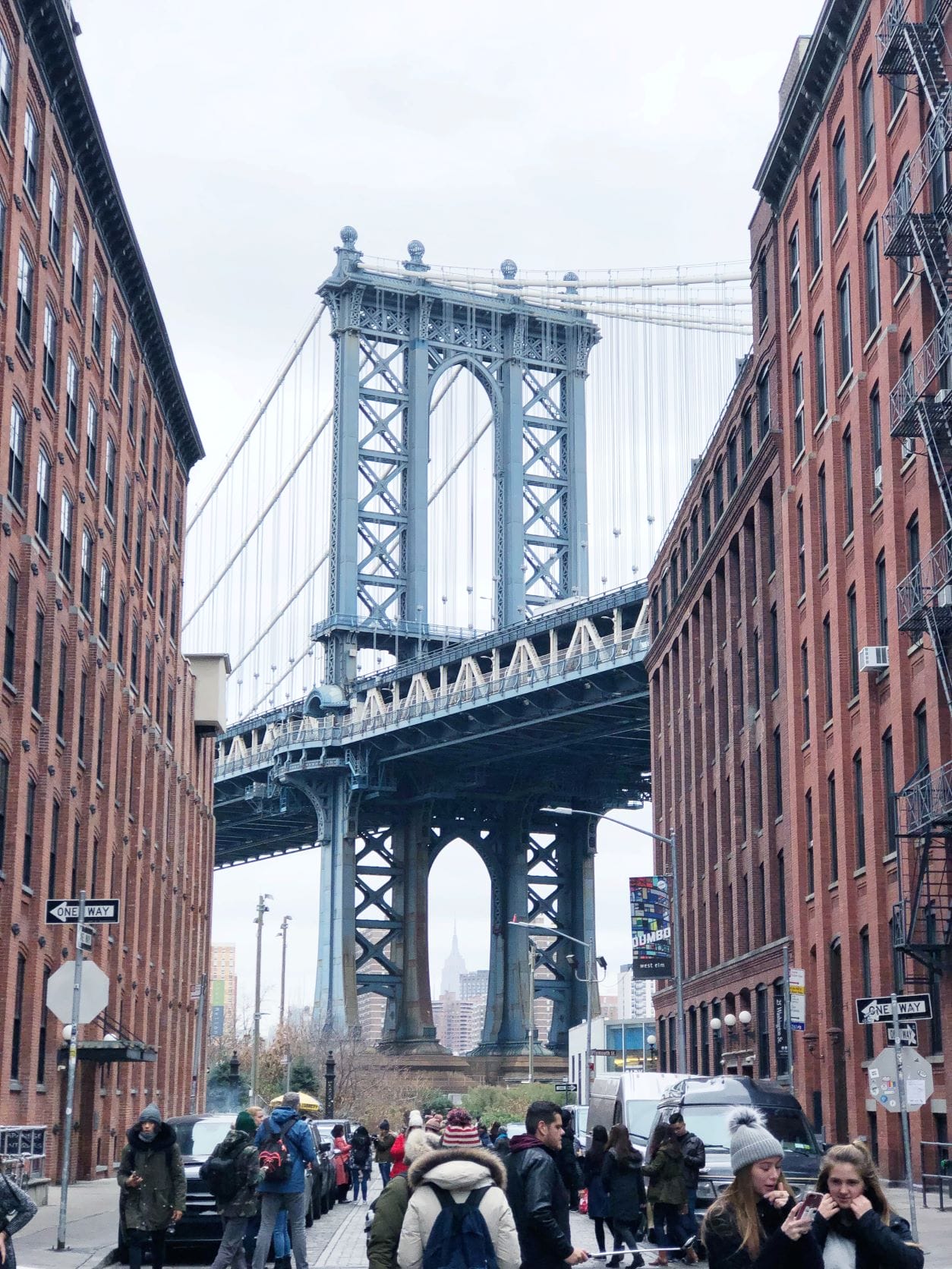 Brooklyn side overlooking Brooklyn bridge