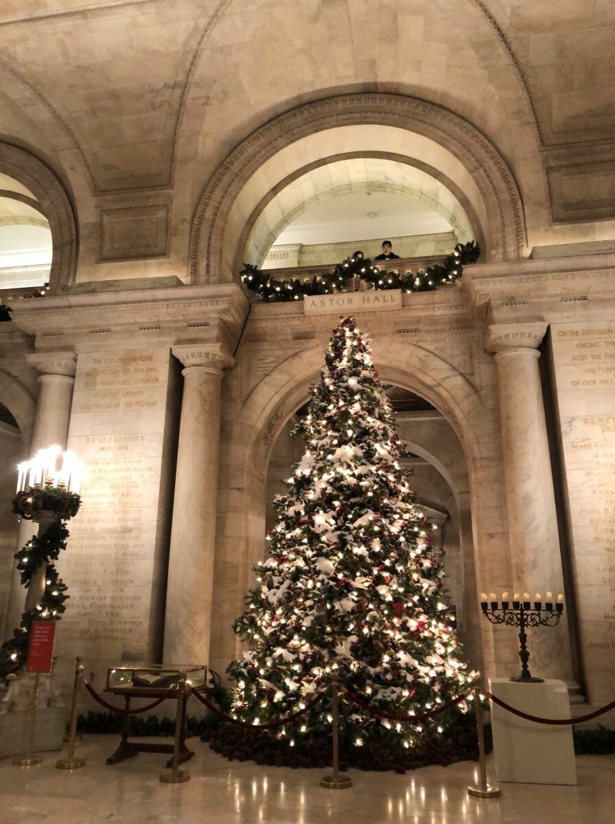 Christmas tree at public library