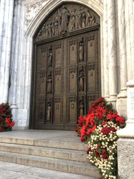 St Patrick Cathedral in New York City at Christmas