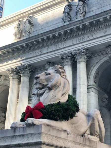 NYC Public Library at Christmas