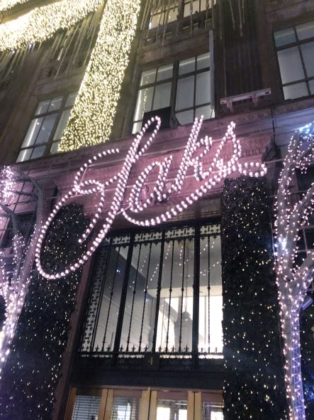 Saks Fifth Ave store window