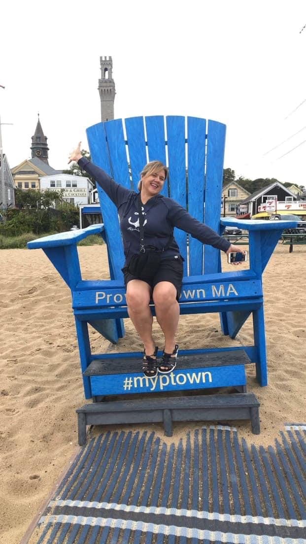 Provincetown large chair with girl