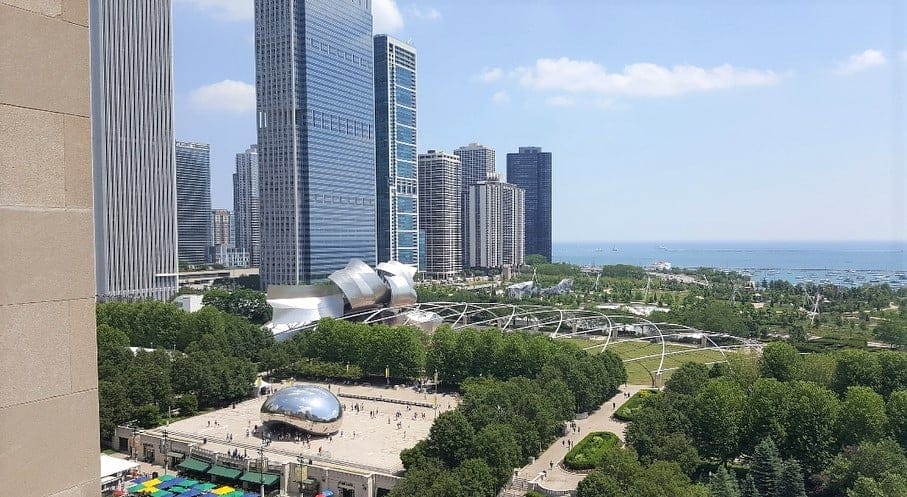view of Chicago skyline