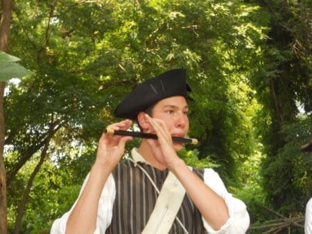 flute player in Colonial williamsburg