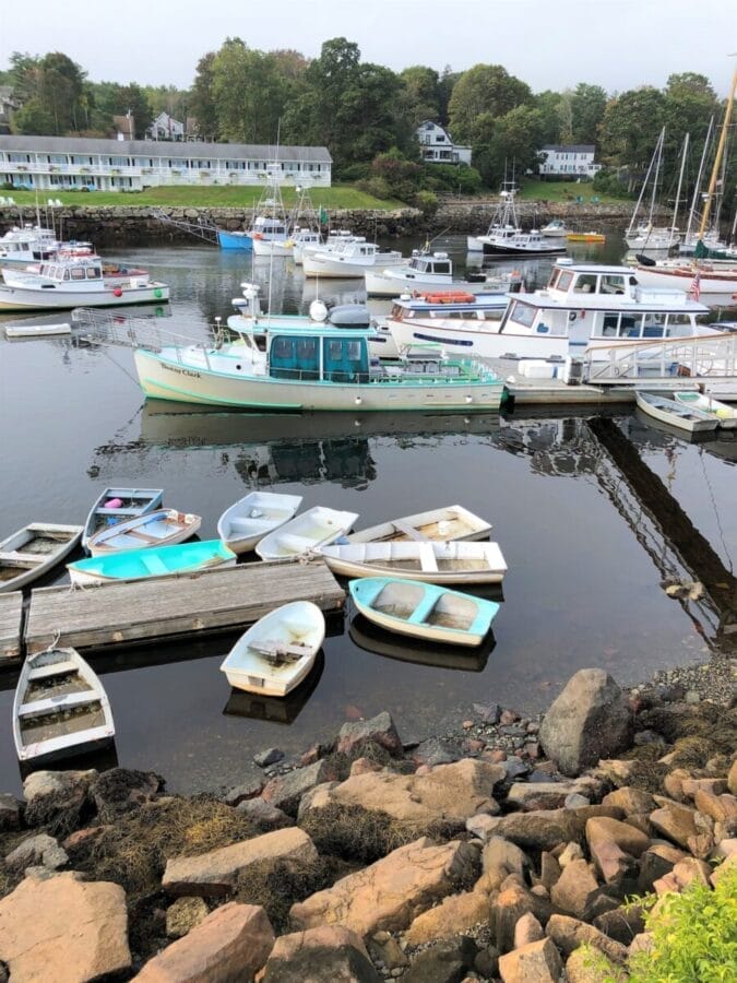 Ogunquit harbor filled with boats