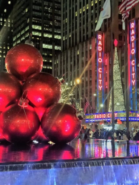 Radio City Music Hall in New York City at Christmas