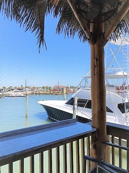 view from Port Aransas restaurant