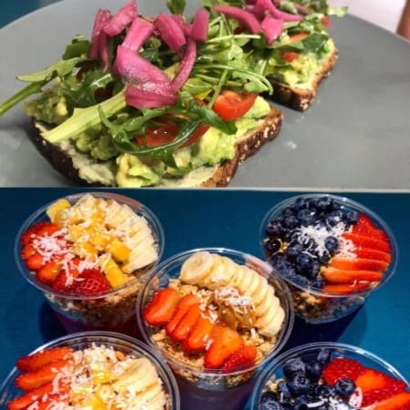 avocado toast and smoothies