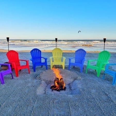 beach bonfire with Rollin' Tide