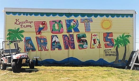 Port Aransas mural sign