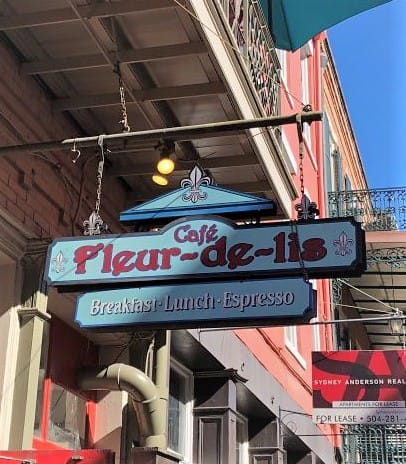 Fleur de lis Cafe in New Orleans