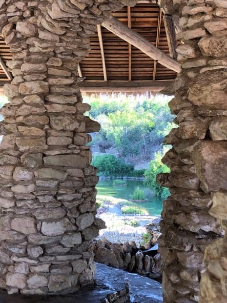 rock pagoda at the japanese tea gardens in San Antonio