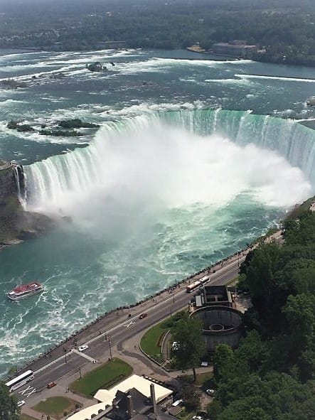 View from Hilton Niagara Falls hotel room
