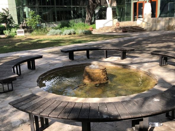 outdoor fountains at Witte Museum