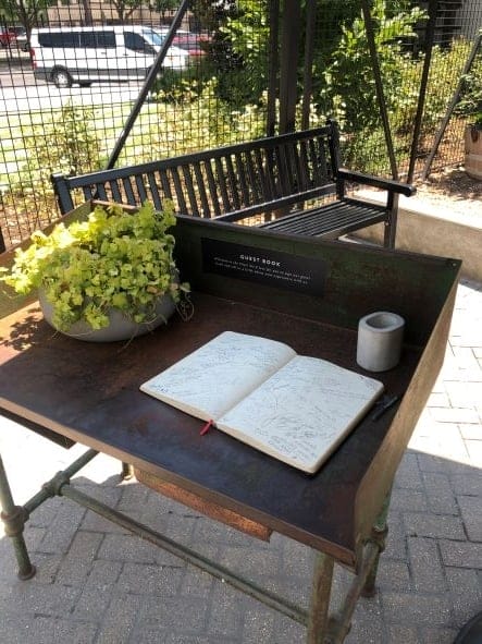 guest book at Magnoila shopping in Waco