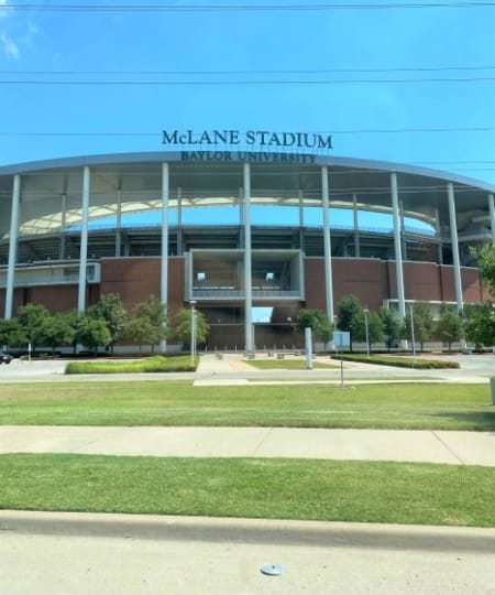 mclane stadium exterior on Baylor campus in Waco