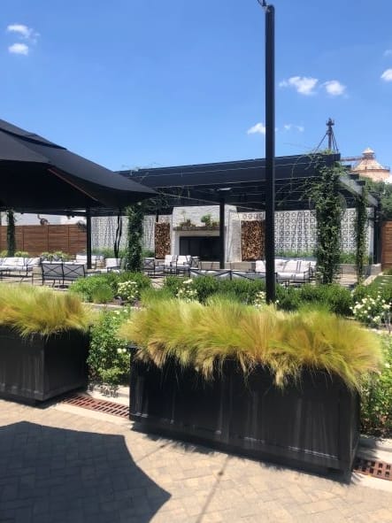 outdoor space at Magnolia shops in Waco, Texas