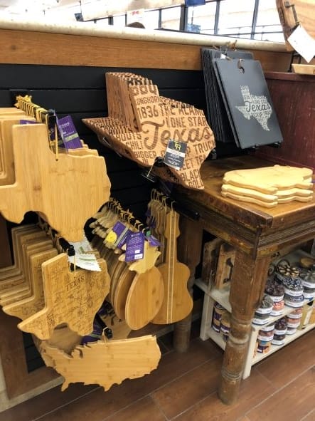 Texas cutting boards at Buc-ee's