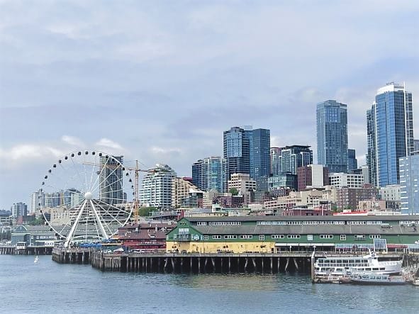 Seattle cruise port skyline
