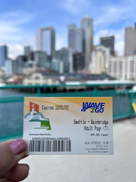 Ferry ticket to Bainbridge Island