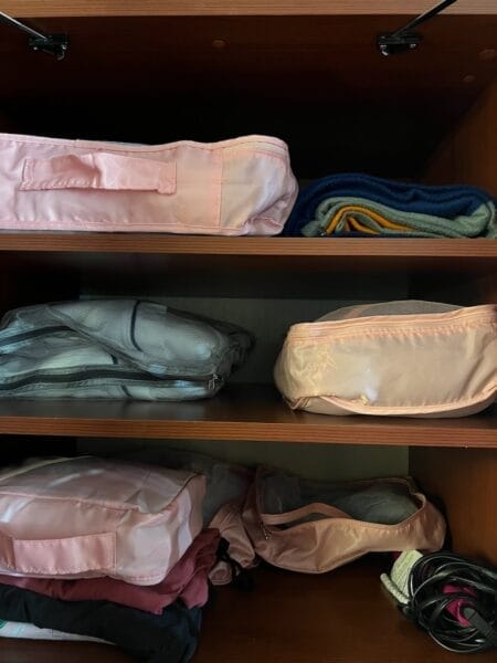 closet space in a Holland America cabin