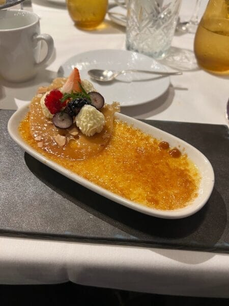 creme brûlée on board Holland America