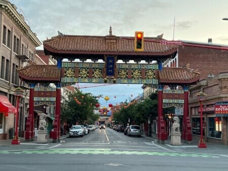 Chinatown entrance in Victoria Cruise port 