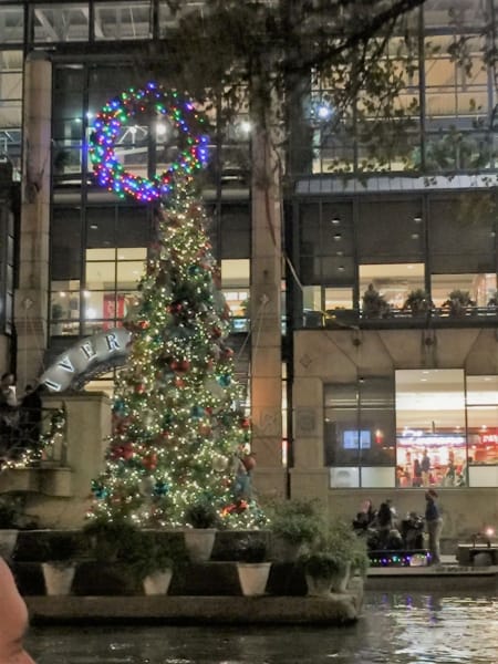 San Antonio Riverwalk Christmas tree