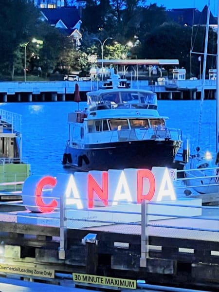 Canada sign at waterfront Victoria BC