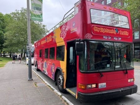 City sightseeing bus in Seattle