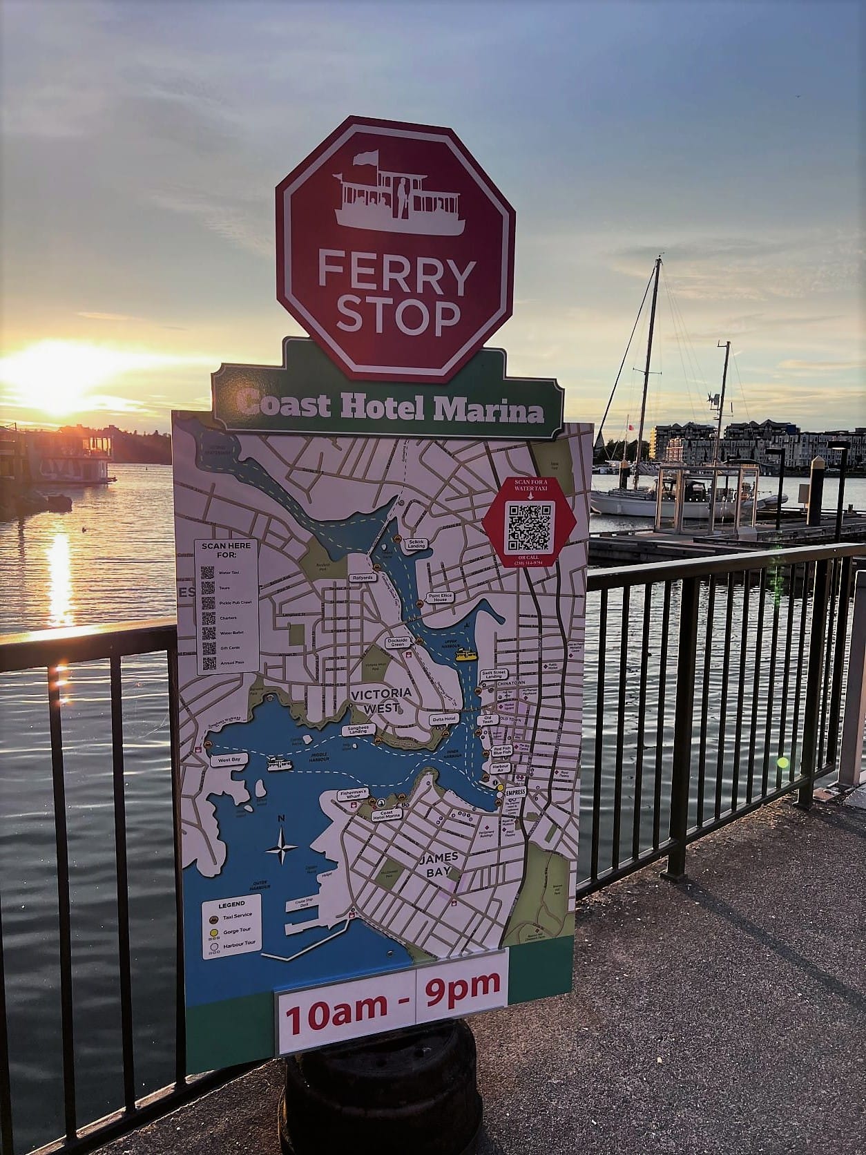 ferry stops along the water