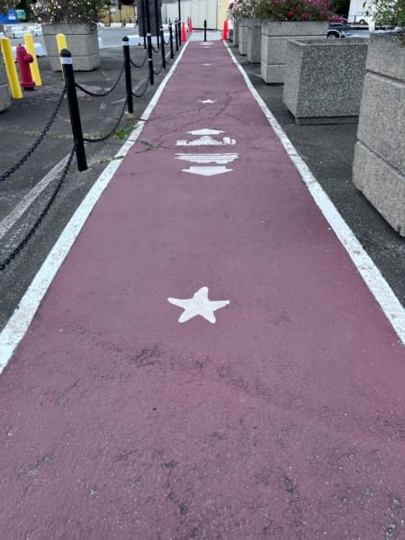 marked path to Fisherman's Wharf