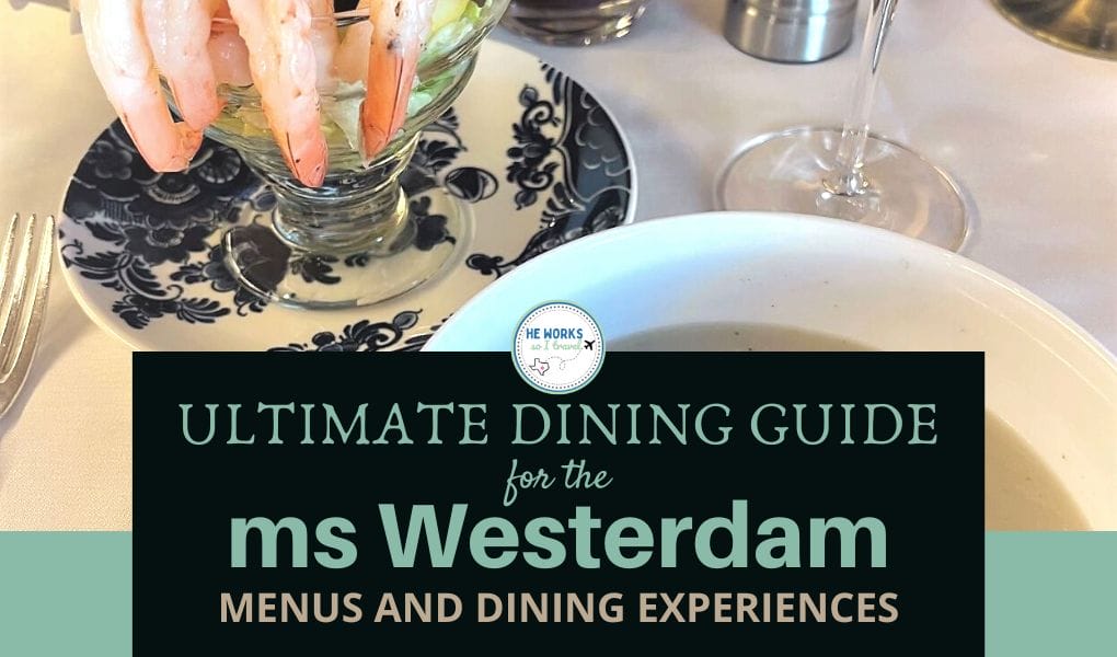 westerdam dining room menus