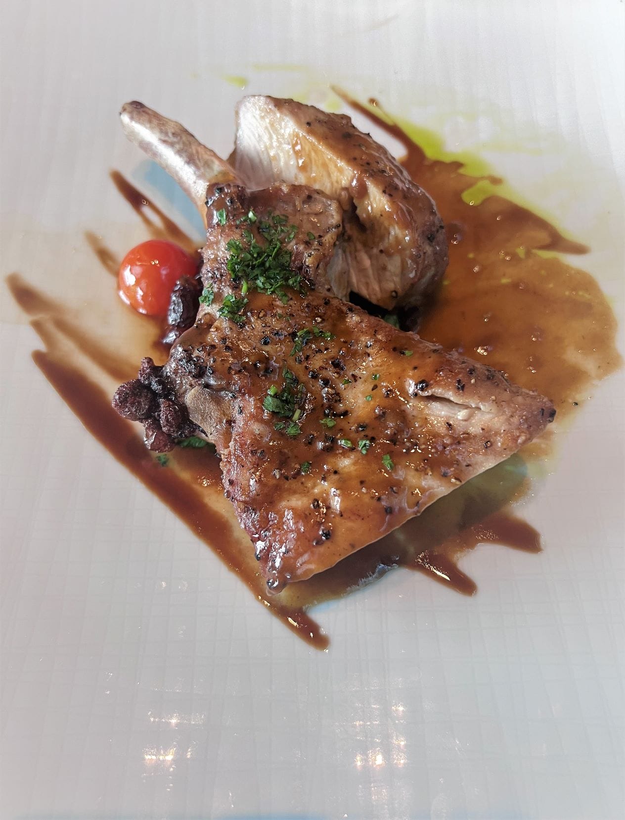 Holland America Pinnacle Grill pork chop