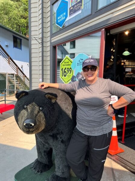 Alaska stuffed bear in Juneau Cruise Port