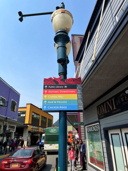 Downtown Juneau sign