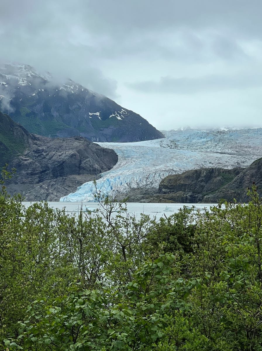 juneau alaska cruise port to mendenhall glacier