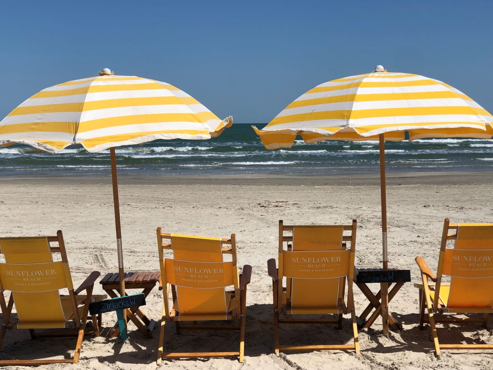 sunflower condos in Port Aransas Beach chairs
