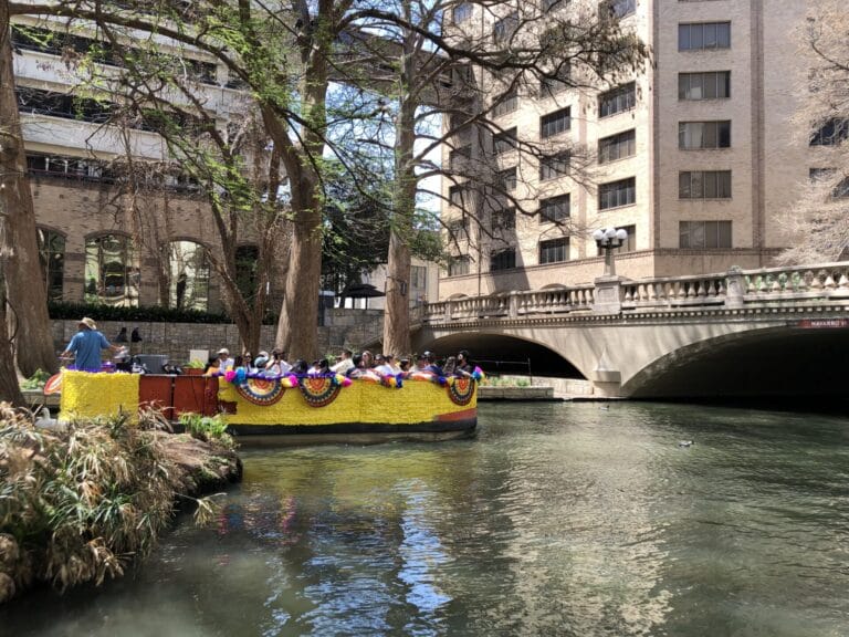 River barge tour in Downtown, San Antonio, Texas - one of the many cheap things to do in San Antonio