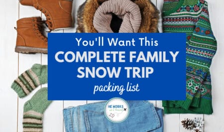 FAMILY SNOW TRIP PACKING LIST COVER
