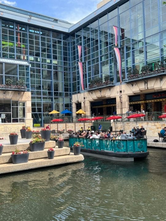 Go Rio barge on San Antonio River