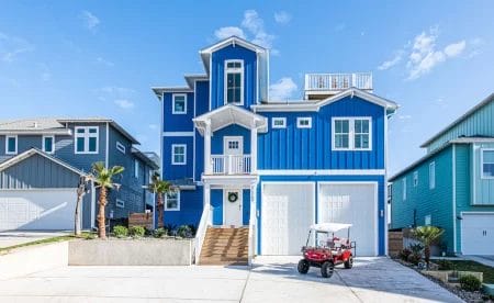 Port Aransas rental with golf cart