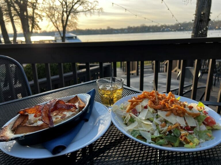 Captain's Quarters Hot Brown and Salad