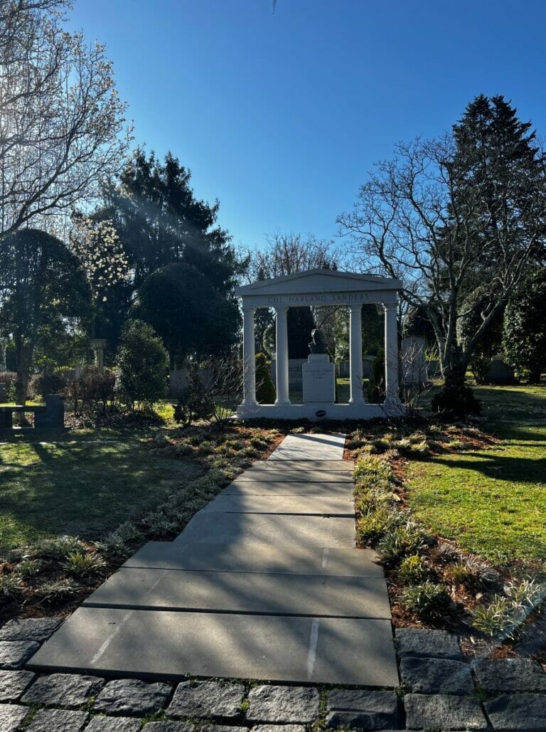 Colonel Sanders grave site Cave Hill Cemetery