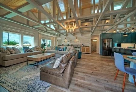 large living area in rental home