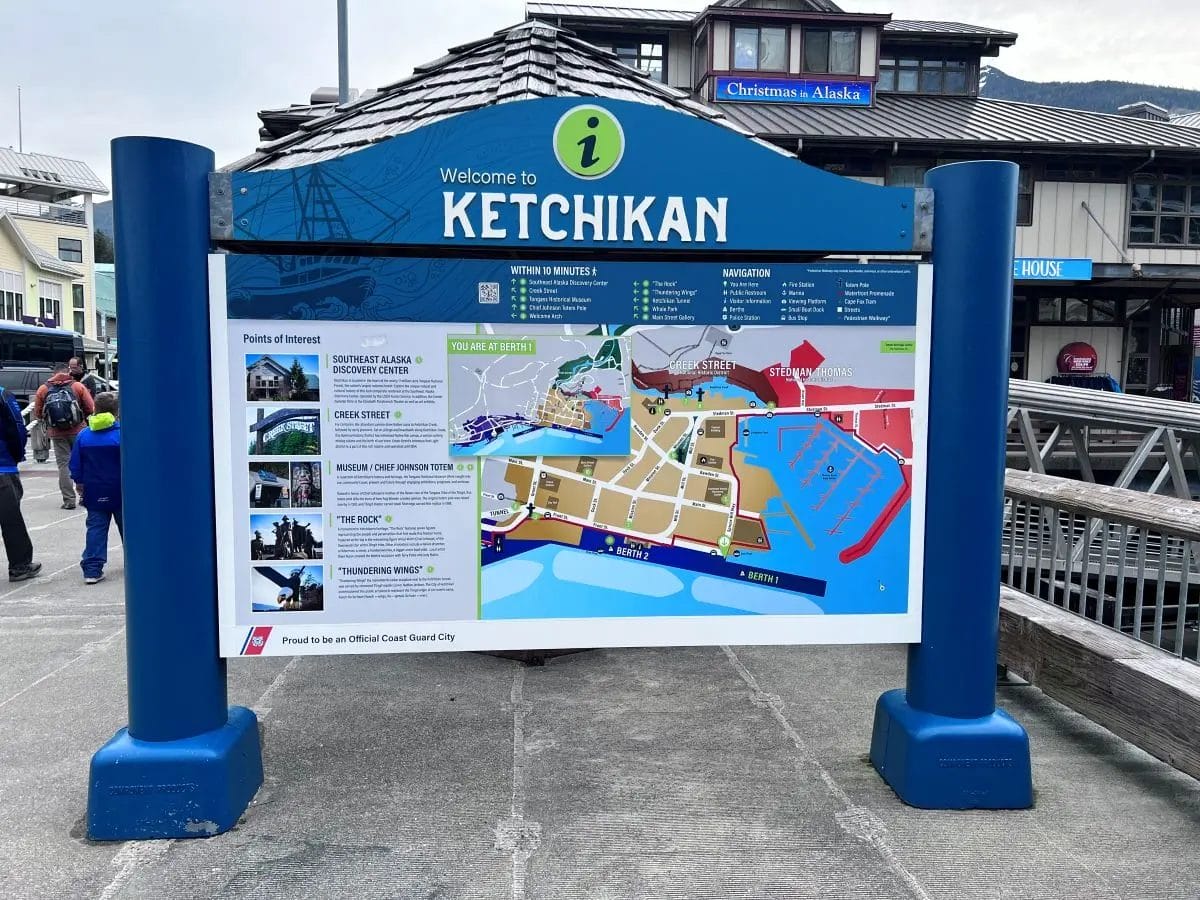 Ketchikan map in port