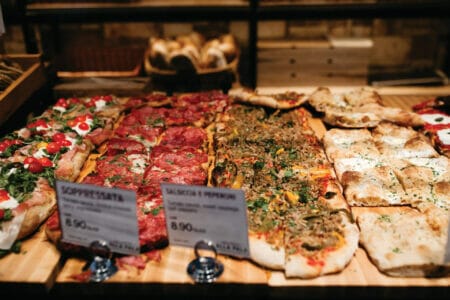 Pizza from Eataly girls weekend in Vegas