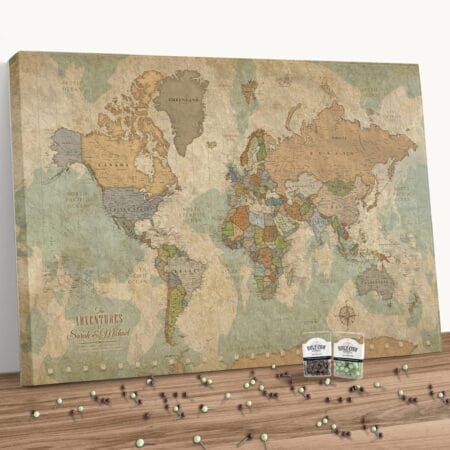 world map as travel gift for mom