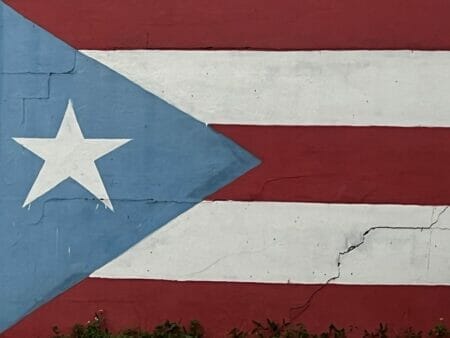 Puerto Rico Flag in Old San Juan