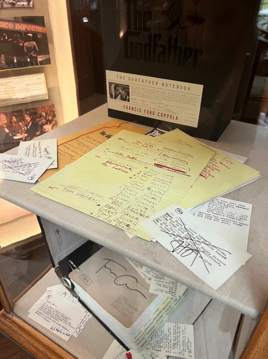 Francis Ford Coppola winery and movie memorabilia